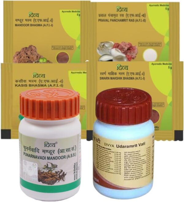 Reversal of Liver Damage - Ramdev Ayurvedic Package for Cirrhosis of Liver (1 Month Pack) 10 Products